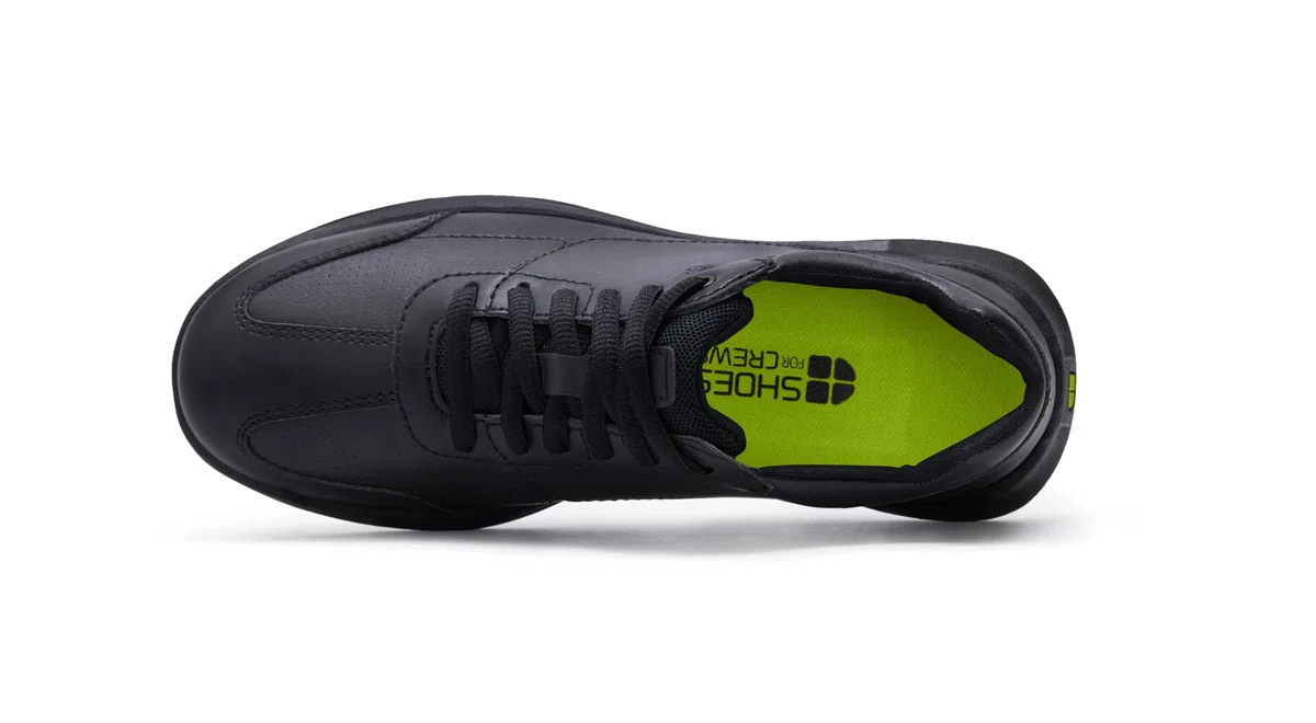 Shoes for Crews Scarpe da Ginnastica da Donna Antiscivolo, comode, idrorepellenti, Antiscivolo, con Solette Rimovibili, Ideali per ristoranti, cucine di Catering, Chef, Cameriere, Liberty, Nero Eco