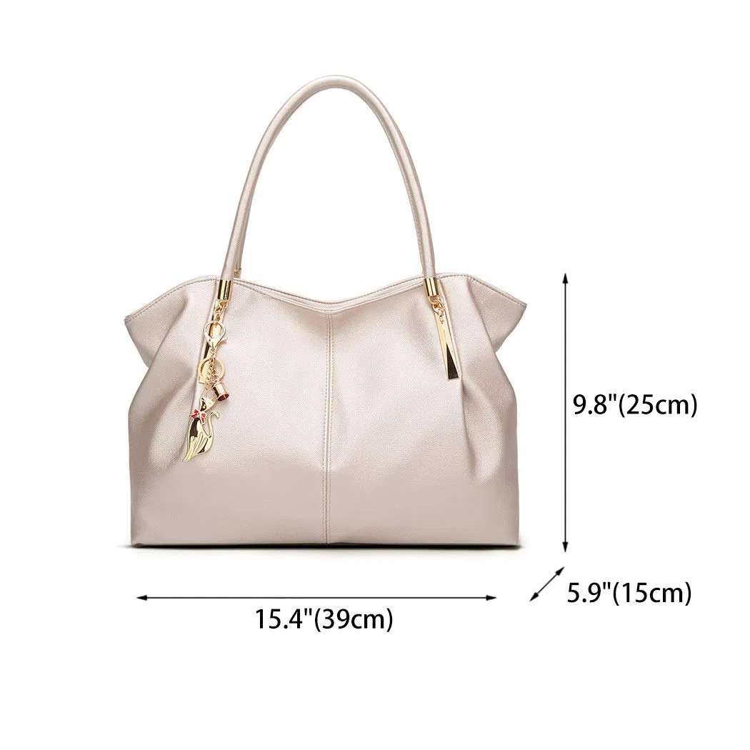 BUKESIYI Donna Borse a Mano Borsa a Tracoll Marca Spalla Elegante Tote 2026 PU Pelle IT77218 Bianco