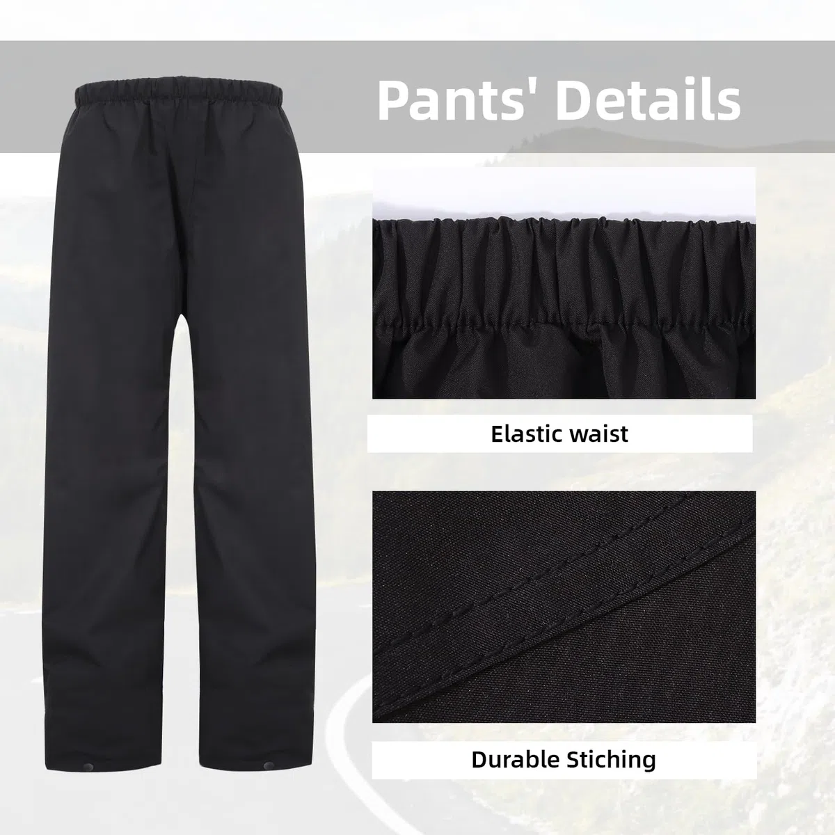 Tuta Antipioggia da Uomo Giacca Impermeabile e Tuta Pantalone Impermeabile Giacca Antipioggia Unisex Giacche da Ciclismo con Cappuccio con Catarifrangenti di Sicurezza