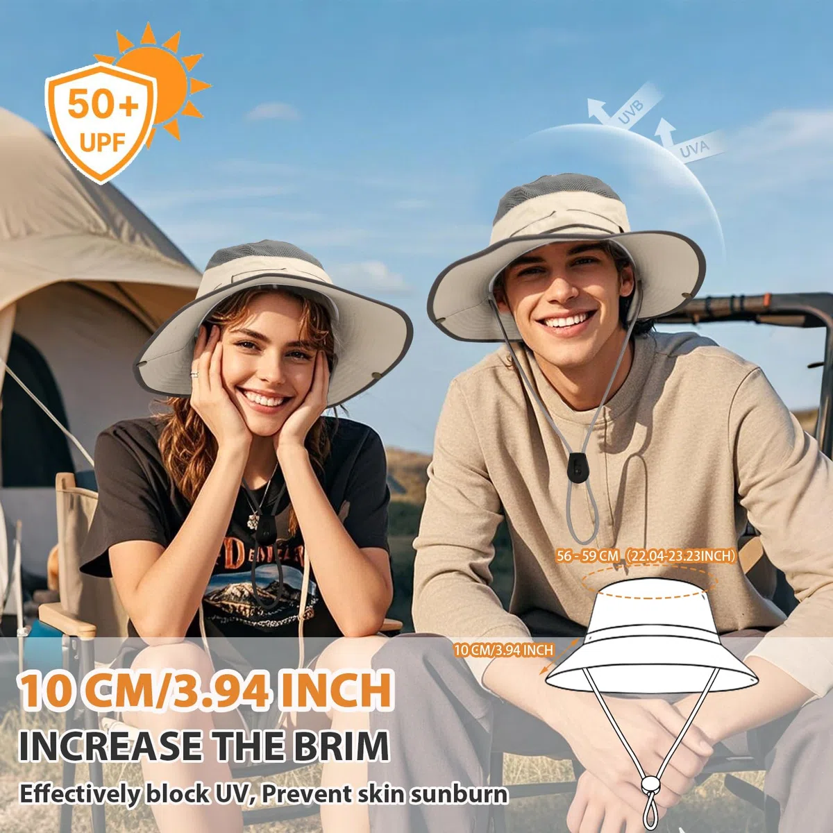 Cappello da Sole Unisex Anti UV, Cappello da Pescatore Pieghevole a Tesa Larga, Leggero Cappello Boonie Traspirante Cappello Safari, Esterno Bucket Hat Donna Uomo Cappello Estivo Ripiegabili