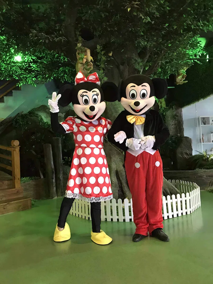 Generico Costume da Mascotte per Adulti Topolino e Topolina, Set 2 Personaggi per Feste ed Eventi