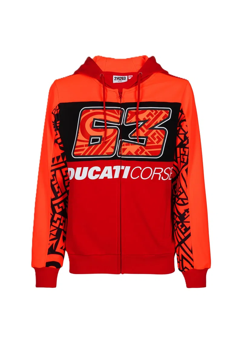 VR46 BAGNAIA - Ducati Dual Line,Fleece,Uomo,Red,M