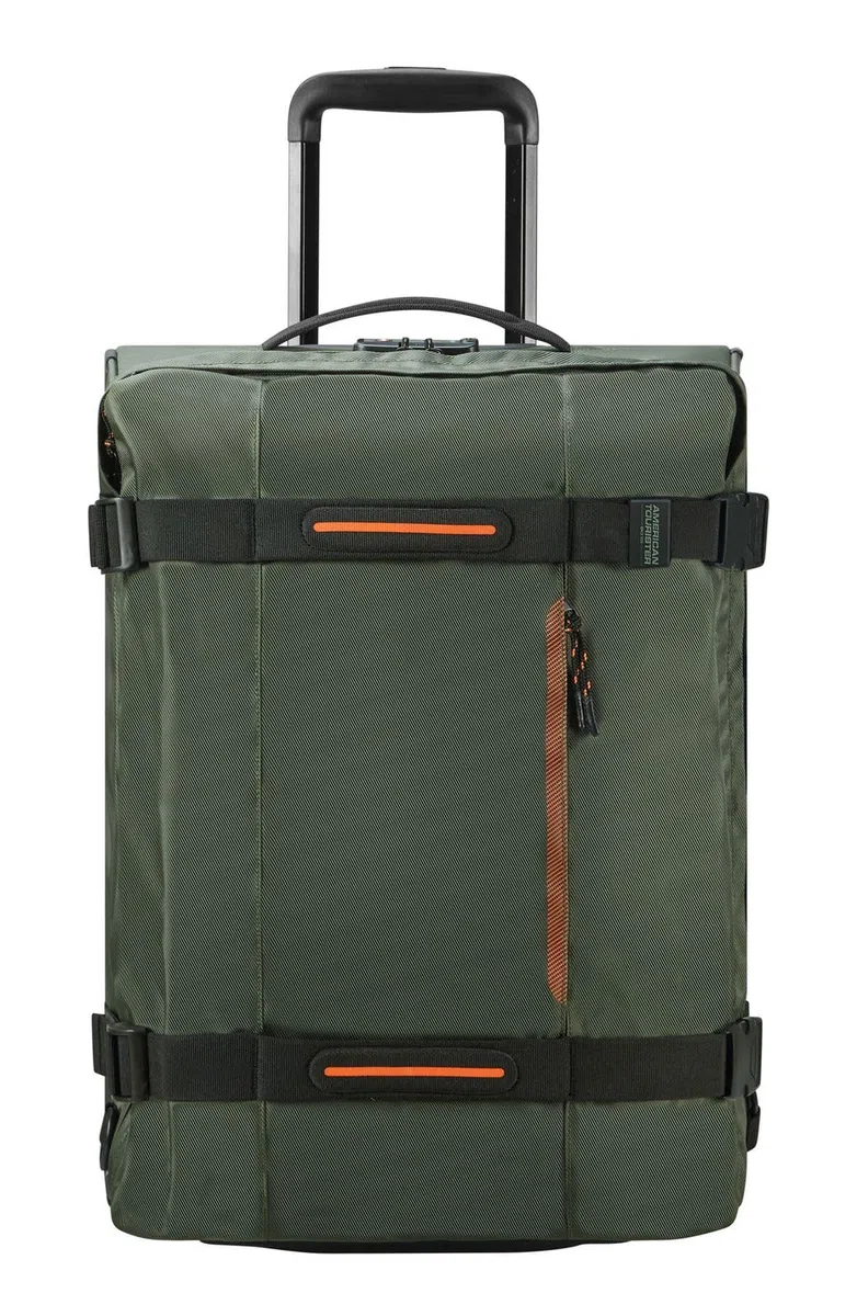 American Tourister Urban Track - Borsa da viaggio/Zaino con 2 rotelle S, 55 cm, 45.5 L, Verde (Dark Khaki)