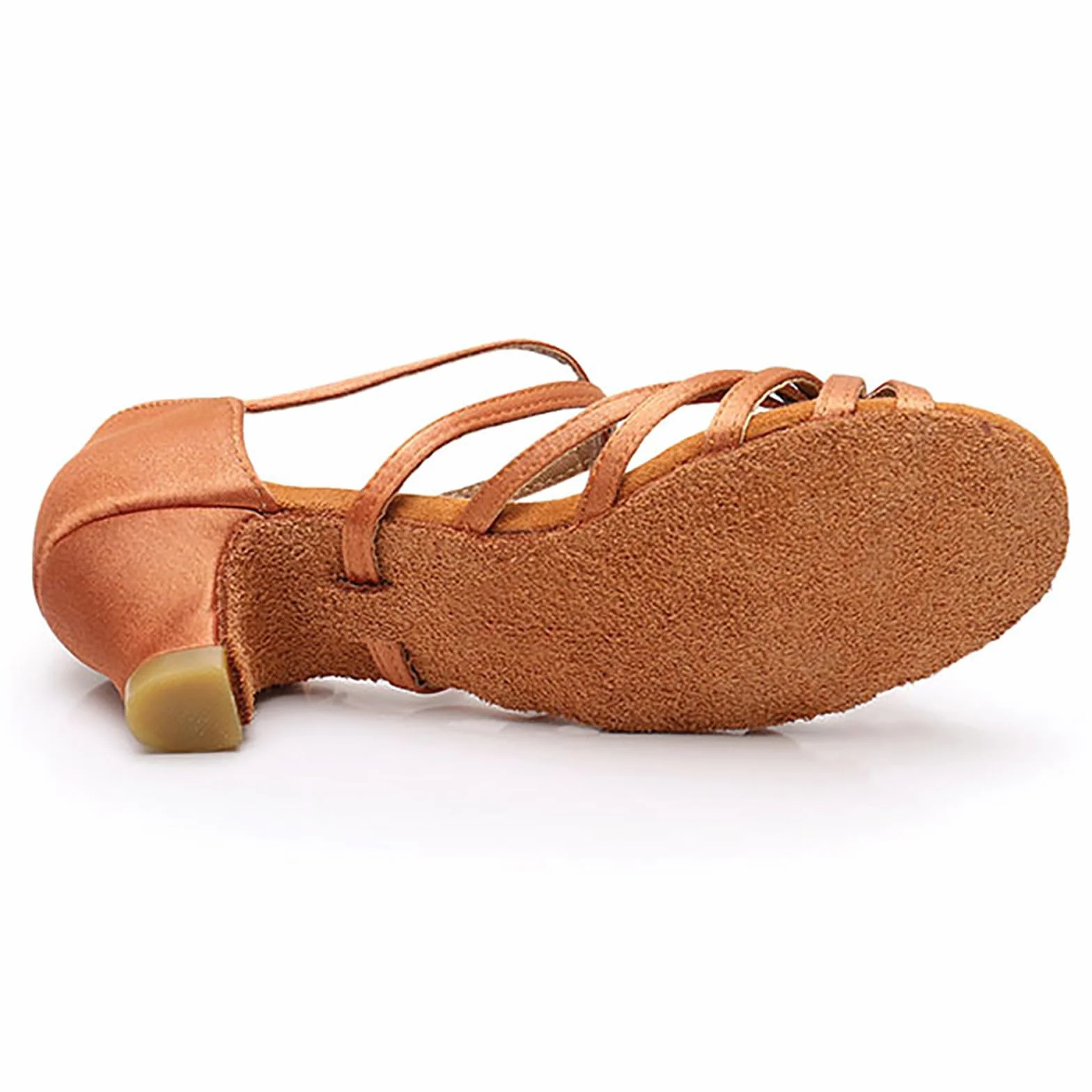 Scarpe da Ballo Latino Americano Bambina Tacco 3,5cm Scarpe Ballo Danza Classica in Raso