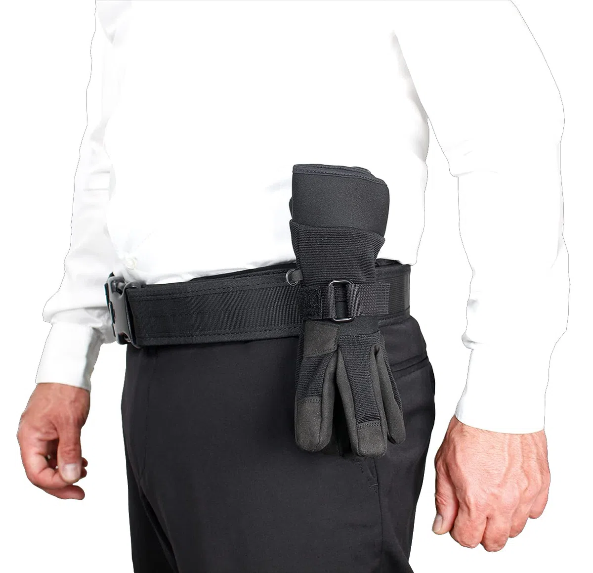 tee-uu STRAIGHT porta guanti per security e polizia, fondina da cintura