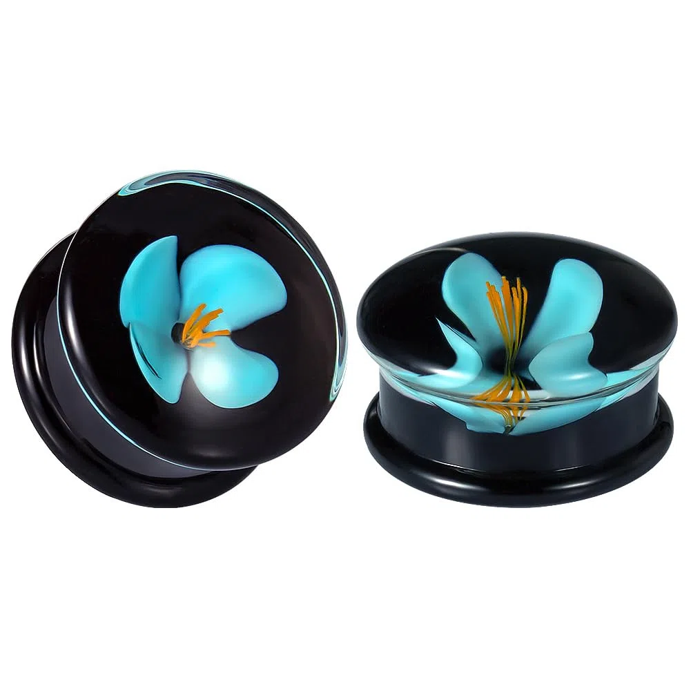 COOEAR 1 paio di orecchini pendenti alla moda blu espansivo cosmico Star Ear Piercing Plug da 8mm a 25mm.