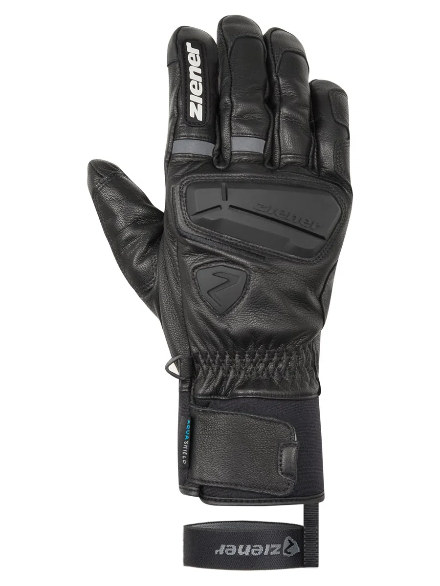 Ziener Guanti da sci GALF-Z da uomo/sport invernali | Primaloft, pelle, touch, nero, 9