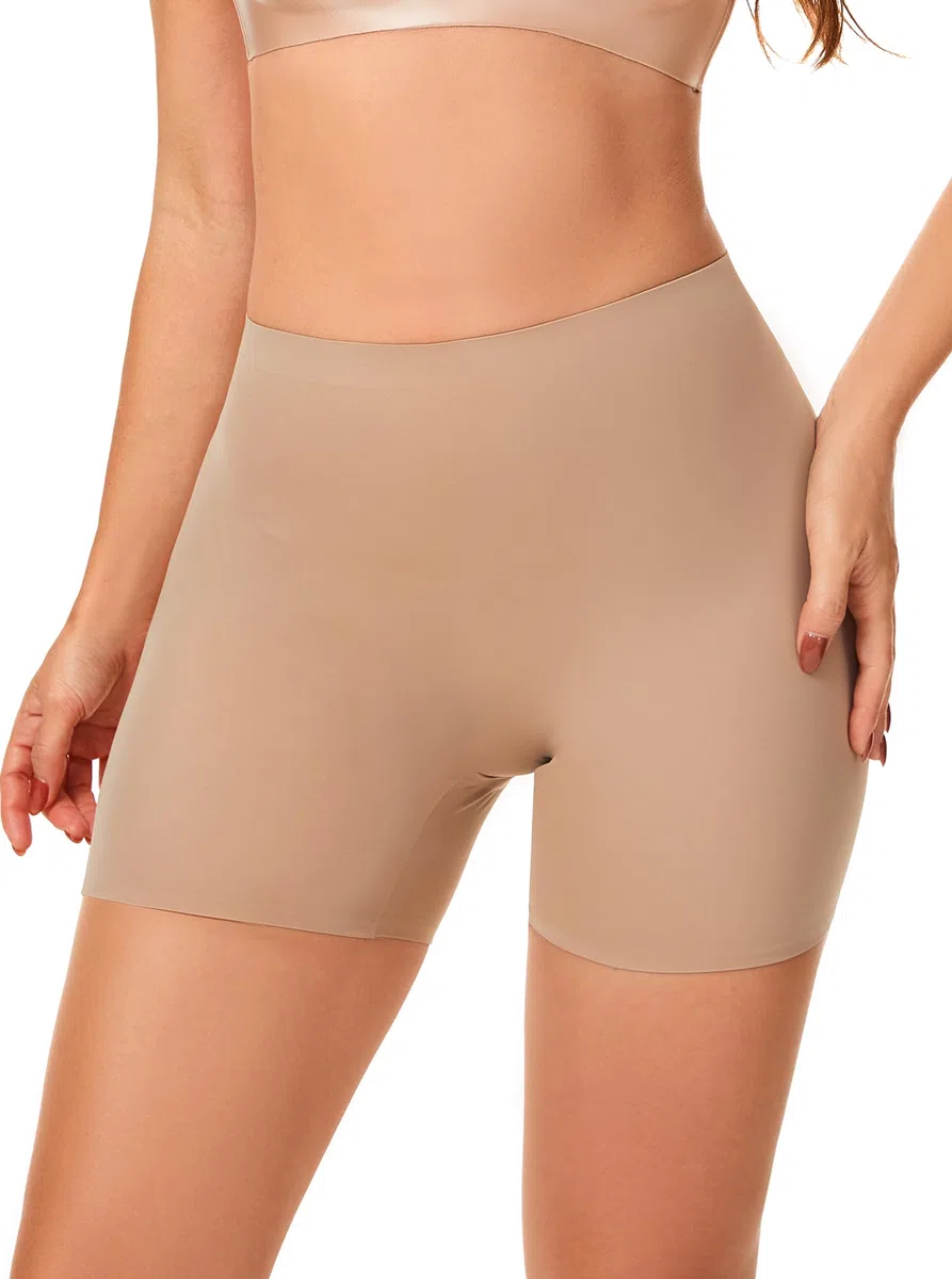 Pantaloncini Modellante Donna Culotte Contenitivi Shorts Senza Cuciture Vita Media