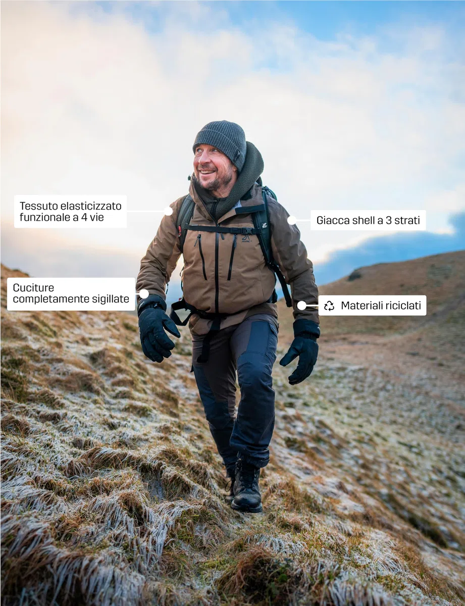RevolutionRace Silence Proshell 3L Jacket da Uomo, Giacca da Uomo, giacca aerata e impermeabile per Trekking e altre attività all'aria aperta, Cub 3.0, M
