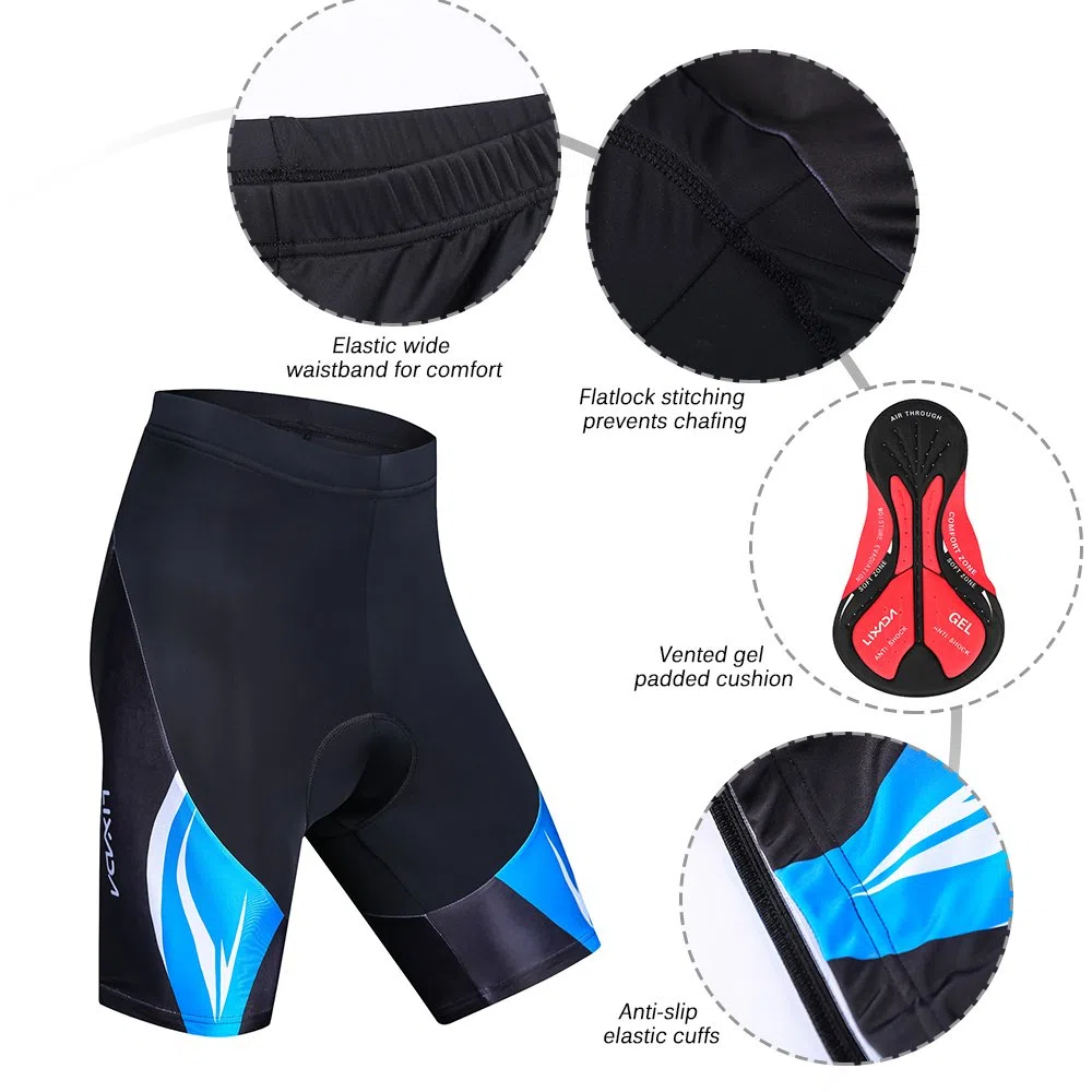 Lixada Uomini MTB Abbigliamento Ciclismo Set Tuta Traspirante Quick Dry Manica Corta Camicia Equitazione con Gel Ispessimento Pantaloncini MTB Abbigliamento Set