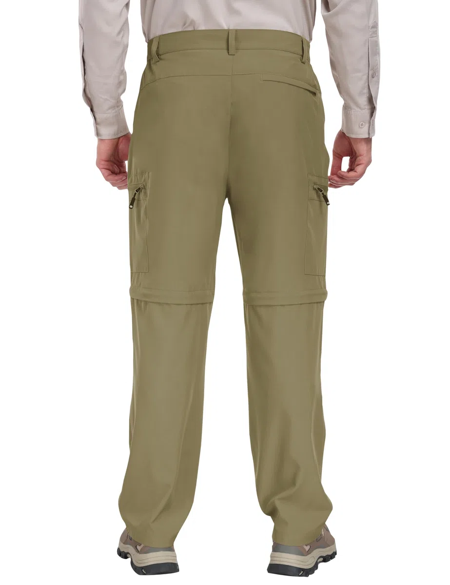 JINSHI Uomo Pantaloni Convertibili Cargo Pantaloncini Leggeri ad Asciugatura Rapida Zip-off Pantaloni da Trekking Montagna con 5 Tasche a Zip