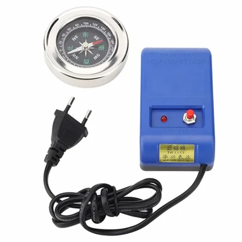 Strumenti di Smagnetizzazione Elettrici Smagnetizzatore Orologi Dispositivo di con Bussola Cavo di Alimentazione Lungo Strumento di Riparazione per Orologiai per Orologio(Spina UE)