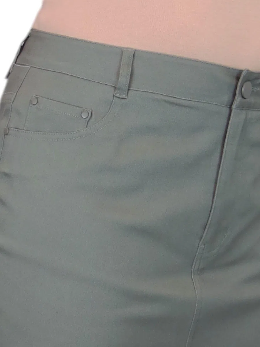 Paulo Due Gonna A Tubino Stile Jeans Elasticizzato in Cotone Pesante da Donna Casual 42-52