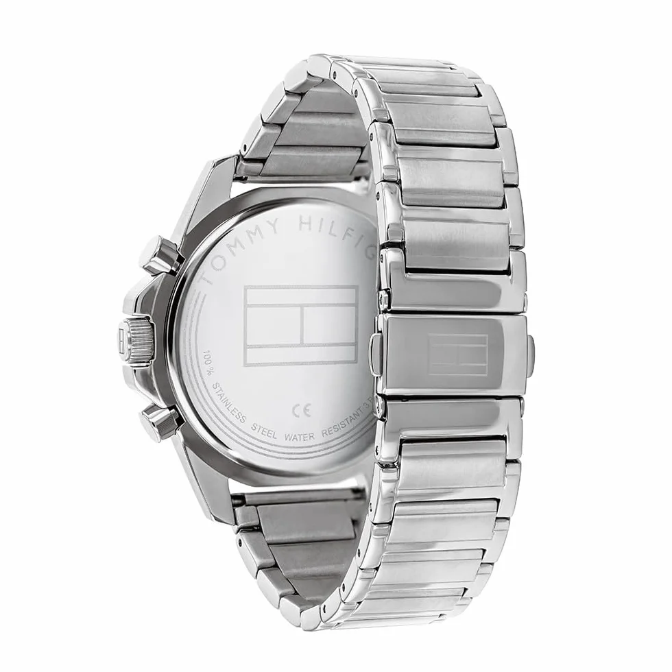 Tommy Hilfiger Orologio Multifunzione Analogico al Quarzo da Uomo con Cinturino in Acciaio Inossidabile o in Silicone