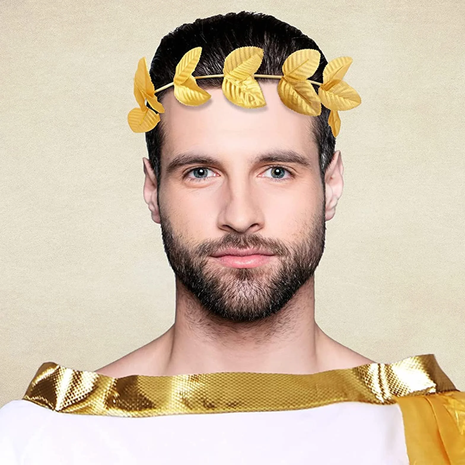 4 Pezzi Oro Foglia Fasce Copricapo Copricapo Romano Oro Foglia Corone di Alloro Romano Ghirlanda Greca,Per Uomo Donna Accessori Natale
