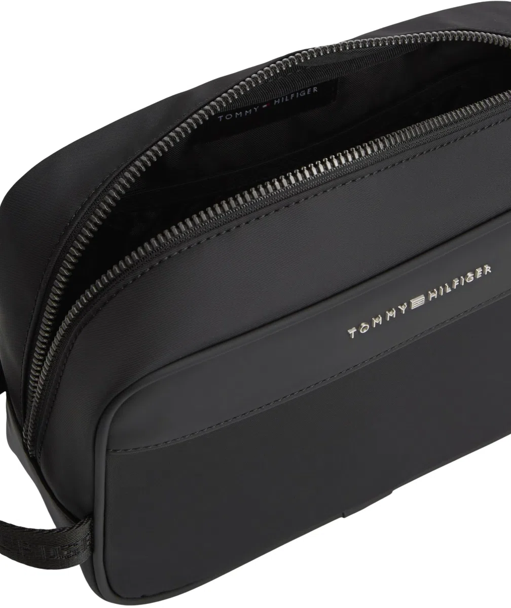 Tommy Hilfiger TH Repreve Washbag Am0am14153, Borsa da Bagno Uomo, Black (Black), One Size