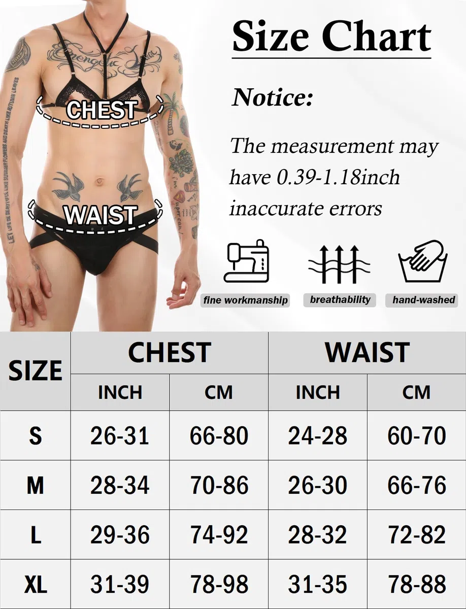 AIEOE Crossdresser, set di lingerie sexy in pizzo, reggiseno e perizoma, taglie S-XL