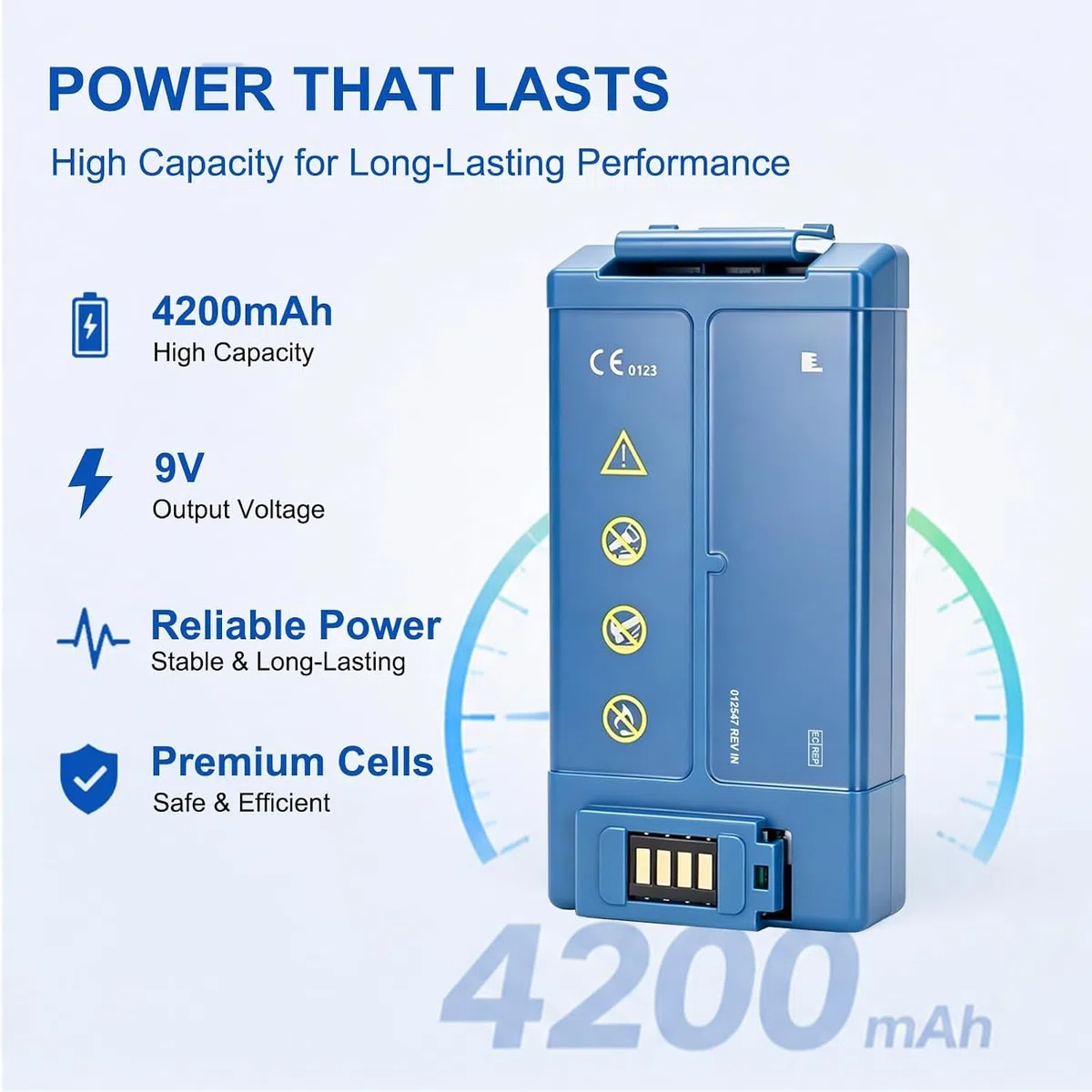 M50-70A per PH ILIPS Hearts Tart FR2 A-ED batteria da 9 V M50-66A