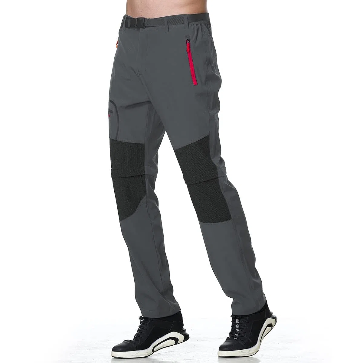 SANMIO Pantaloni Trekking Uomo Esterno Asciugatura Veloce Funzionali Leggeri Traspiranti Convertibile Pantaloncini Softshell Pantaloni da Arrampicata Casual