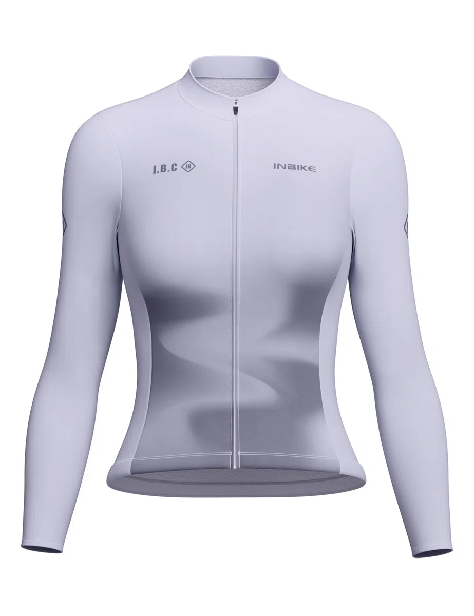 INBIKE Maglia Ciclismo Donna Invernale Giacca Ciclismo in Pile Giacca Bici Donna Antivento Termico Aderente per MTB Bici Running