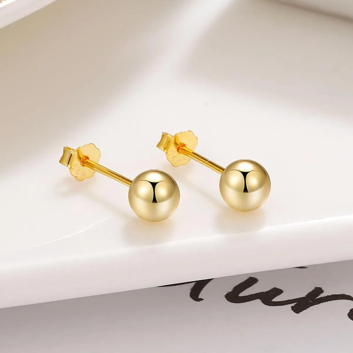 5 Paia Orecchini Sfera Argento 925 per Donna Uomo Bambina Orecchino a Perno Pallina Oro Piercing Orecchini Donna Sfera Oro Piccoli Orecchino a Lobo Rotondi Ipoallergenici