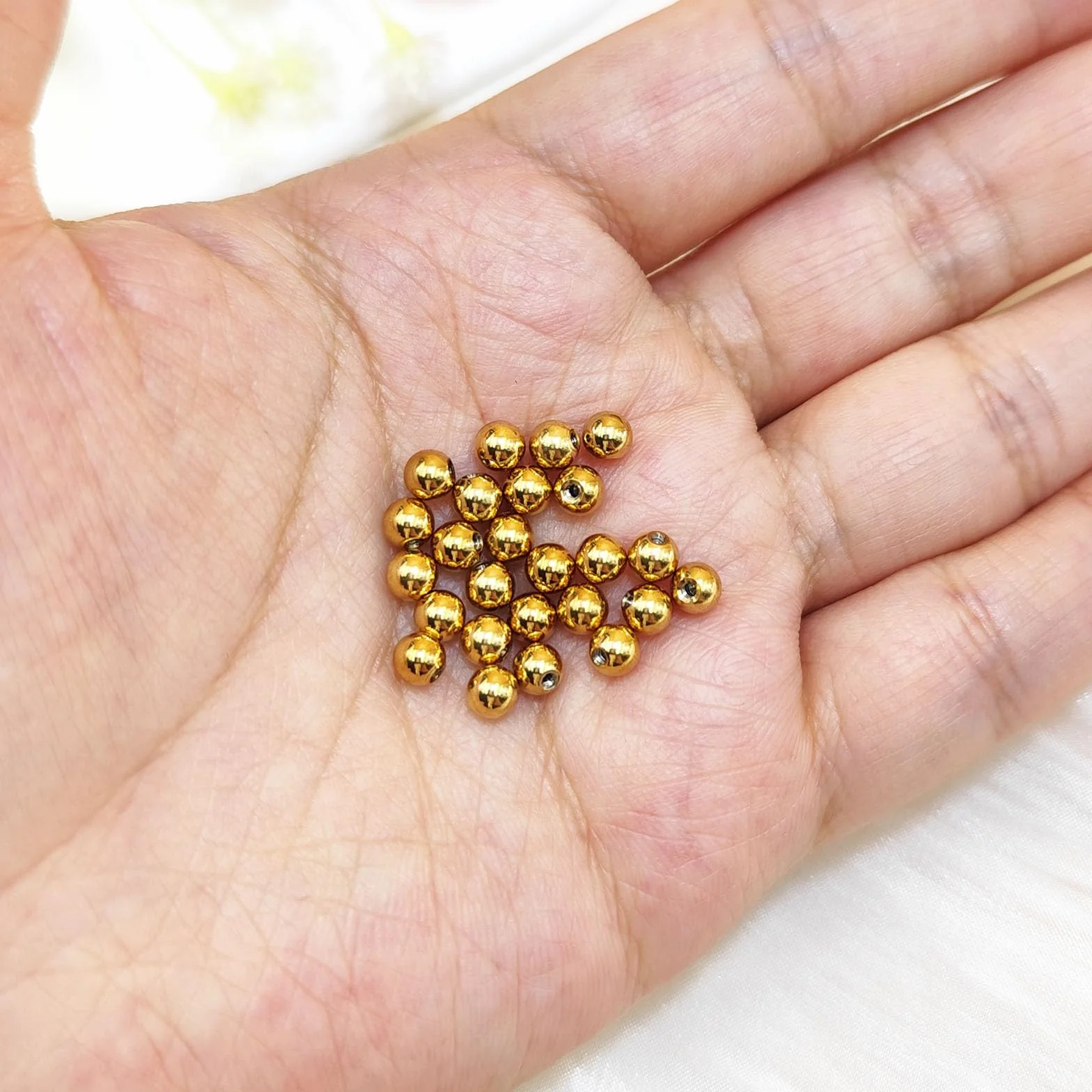 16G 14G 3/4/5/6mm Piercing Ball 25 Pzs Oro Piercing Palline Ricambio Palline Piercing Palla per Piercing Labret Monroe Tragus Helix Orecchino Bar Capezzolo Lingua Ombelico Piercing