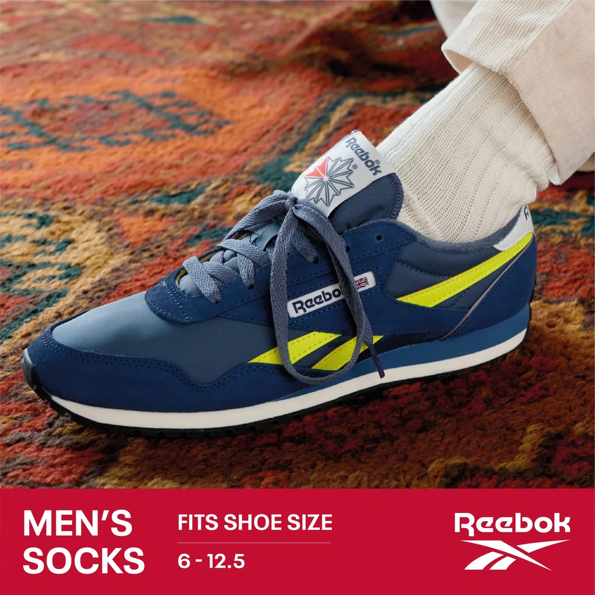 Reebok - Calzini da uomo con imbottitura per il controllo dell'umidità (confezione da 10)