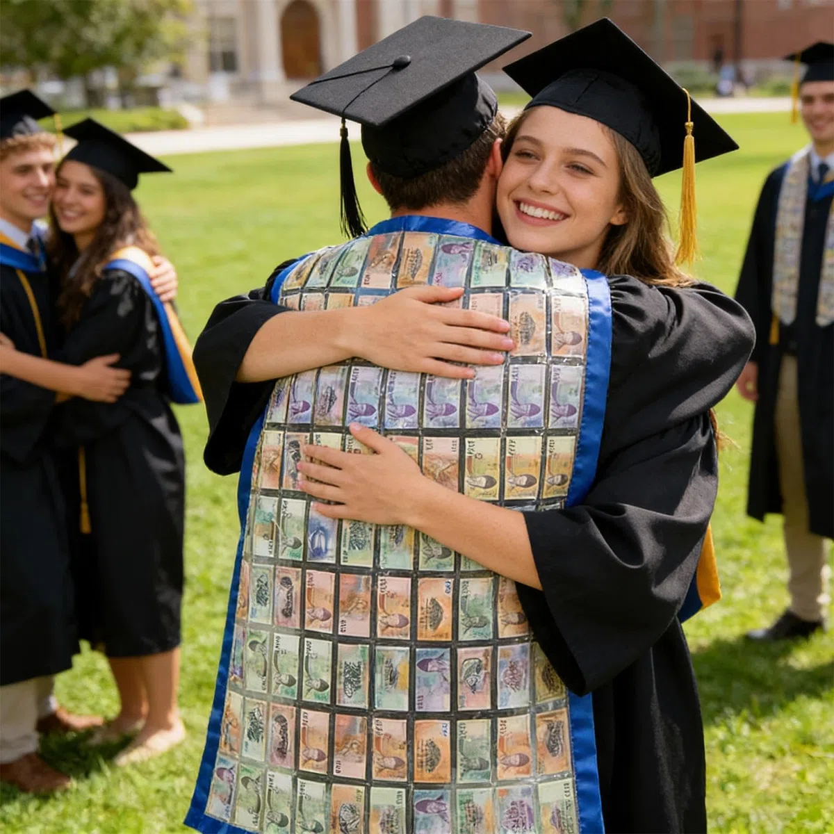 Fascia di Laurea 2026 Classe 2026 Articoli Divertenti Per Feste | Sciarpa Lunga Porta Contanti per Adulti Studenti Cerimonia Evento Festa Foto Scuola Superiore Università