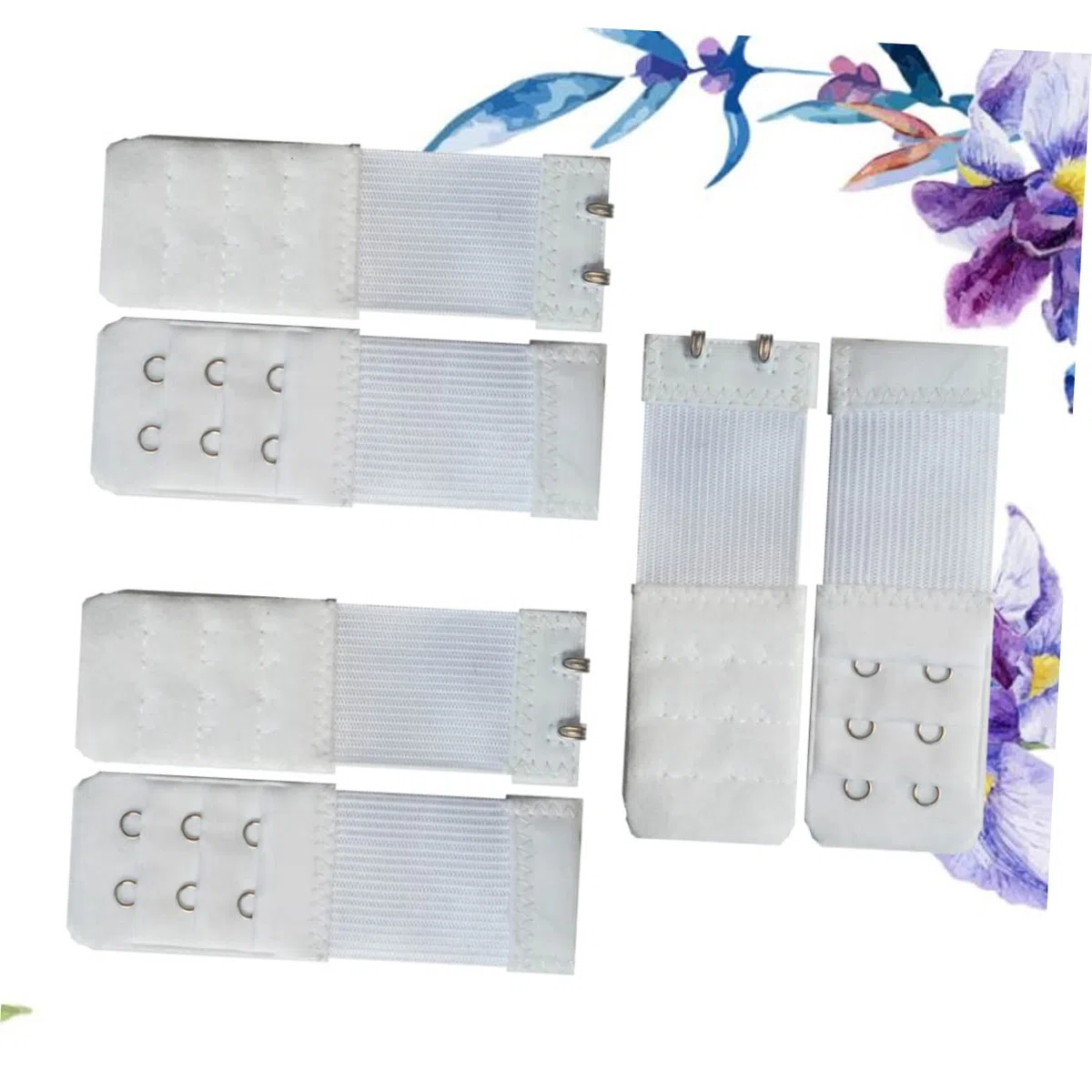 Allungatore per Reggiseno da Donna 6 Pezzi Chiusura Elastica a 2 Ganci in Poliestere Adatto per Allungare e Comfort Durante L'allattamento