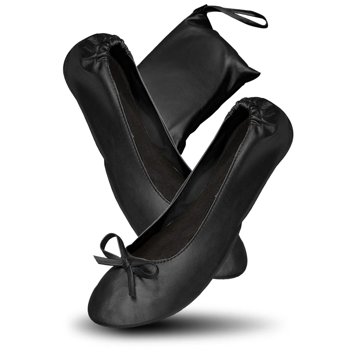 JJOnlineStore - Pieghevole After Shoes con Borsa per Trasporto, Misura 39, Pelle Sintetica (Nero)