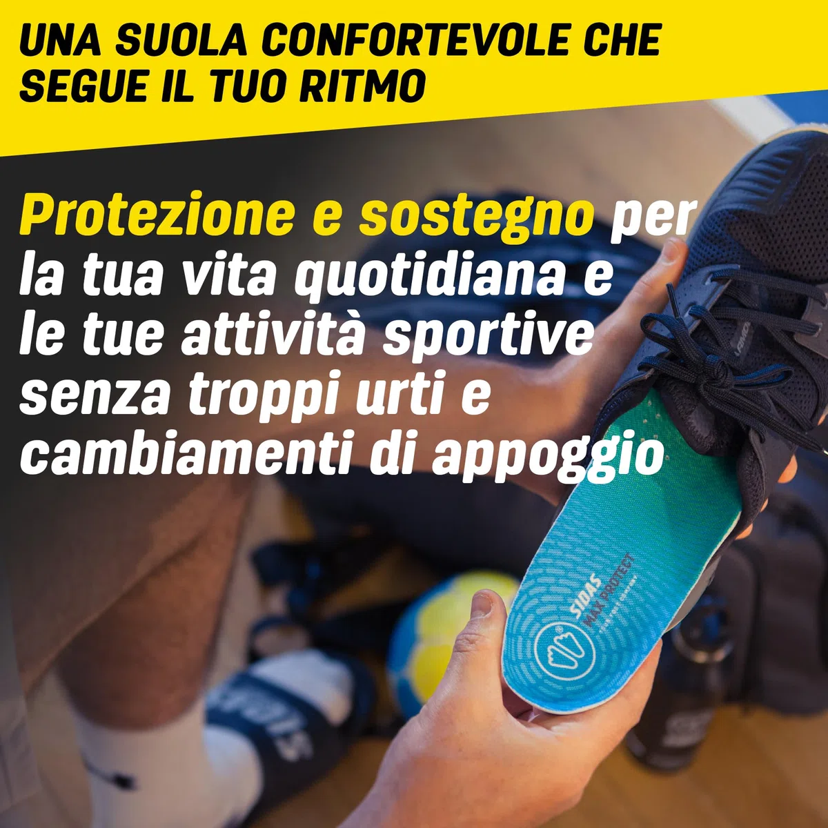 Sidas Max Protect Move Support, Solette Multisport Unisex Adulto