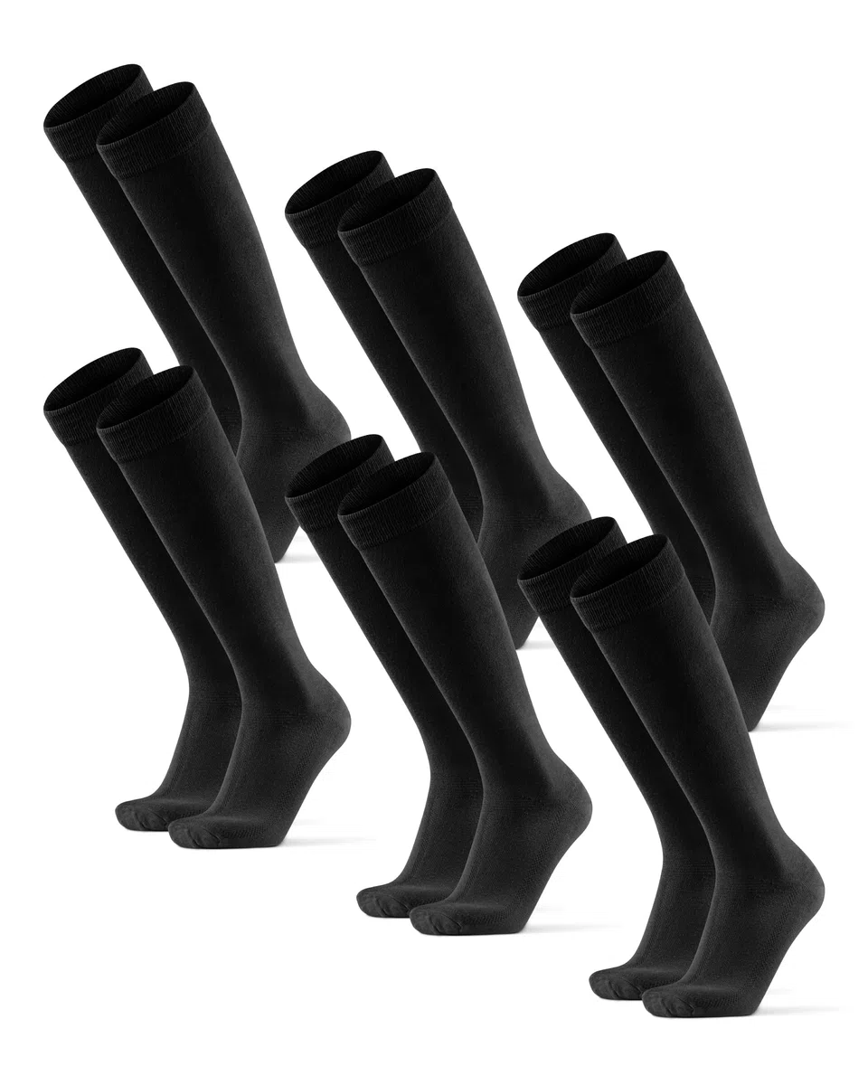 DANISH ENDURANCE Calze Uomo Lunghe in Bambù, Traspiranti, 3 o 6 Paia | Calze lunghe in bambù, morbide e traspiranti con corsie di ventilazione, per uso quotidiano e regalo, Unisex