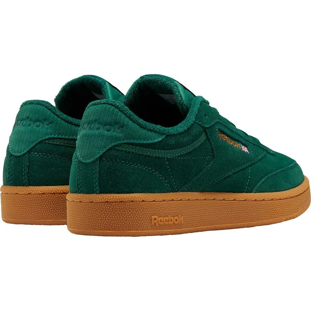 Reebok Club C 85, Scarpe da Ginnastica Basse Uomo, Verde (Dark Green/Wild Brown/Reebok Rubber Gum), 42 EU