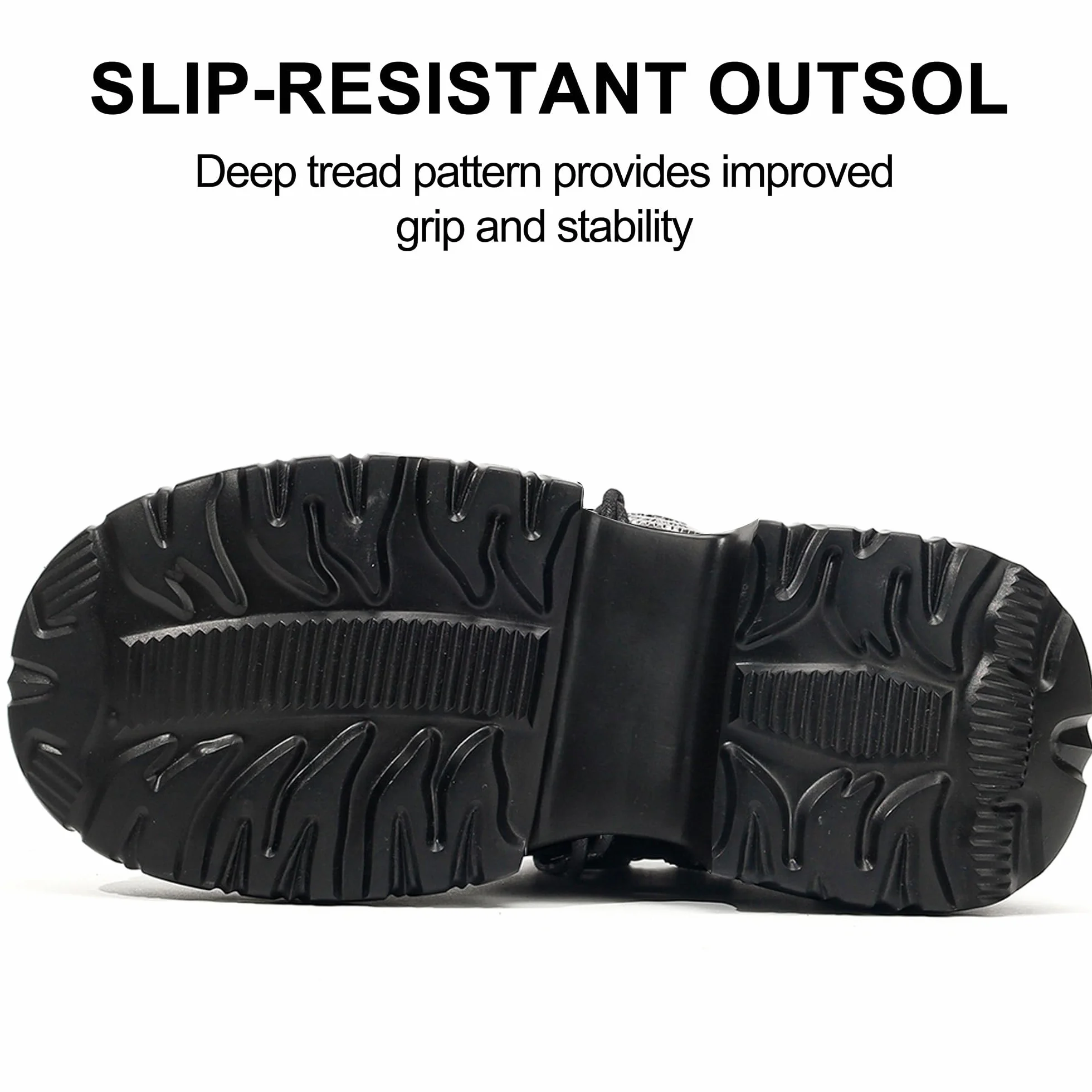 Stivali con Plateau Gotici da Donna, Scarpe Stile Punk Rock Heavy Metal Stivaletti Stringati Chunky con Design a Fiamma e Dettagli in Metallo