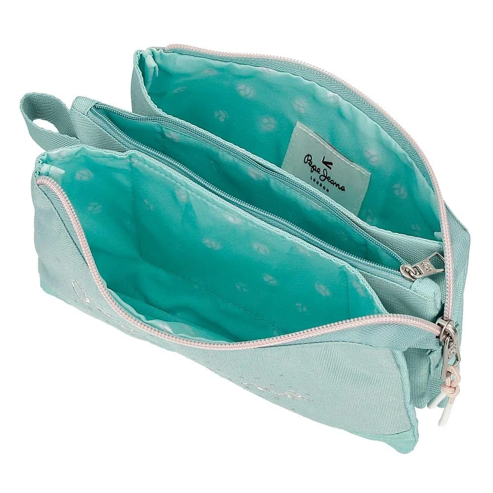 Pepe Jeans Jane Astuccio triplo blu 22 x 12 x 5 cm poliestere