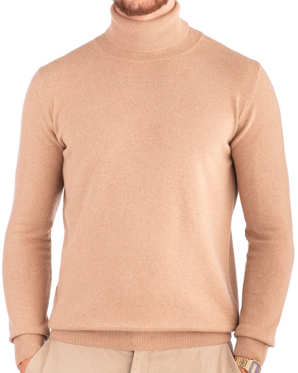 Dolcevita Maglione Uomo 30% Puro Cashmere 70% Pura Lana Made in Italy Pull Manica Lunga Morbido Soffice e Caldo
