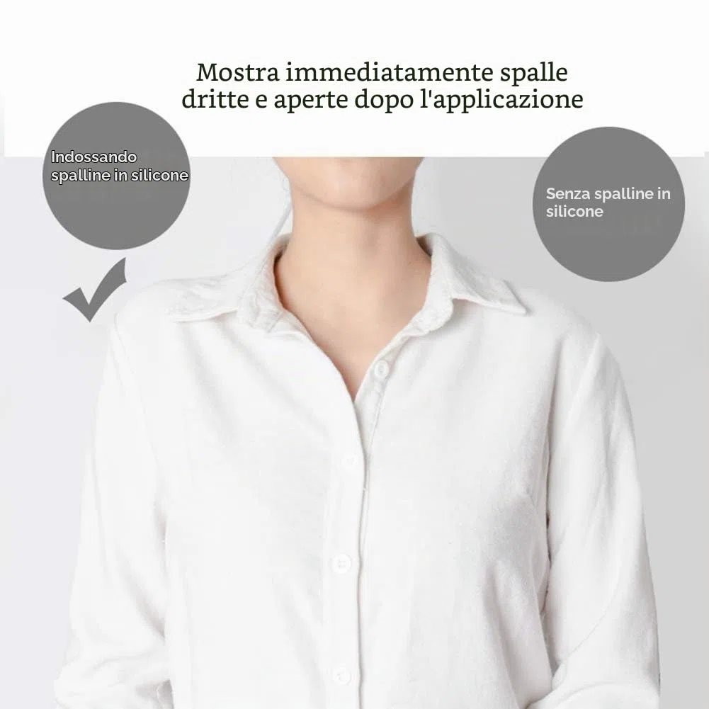 Spalline da 2 pezzi Spalline in silicone Push-up Rinforzatore adesivo per spalle per donna Abito da uomo Blazer Abbigliamento Camicette T Shirt