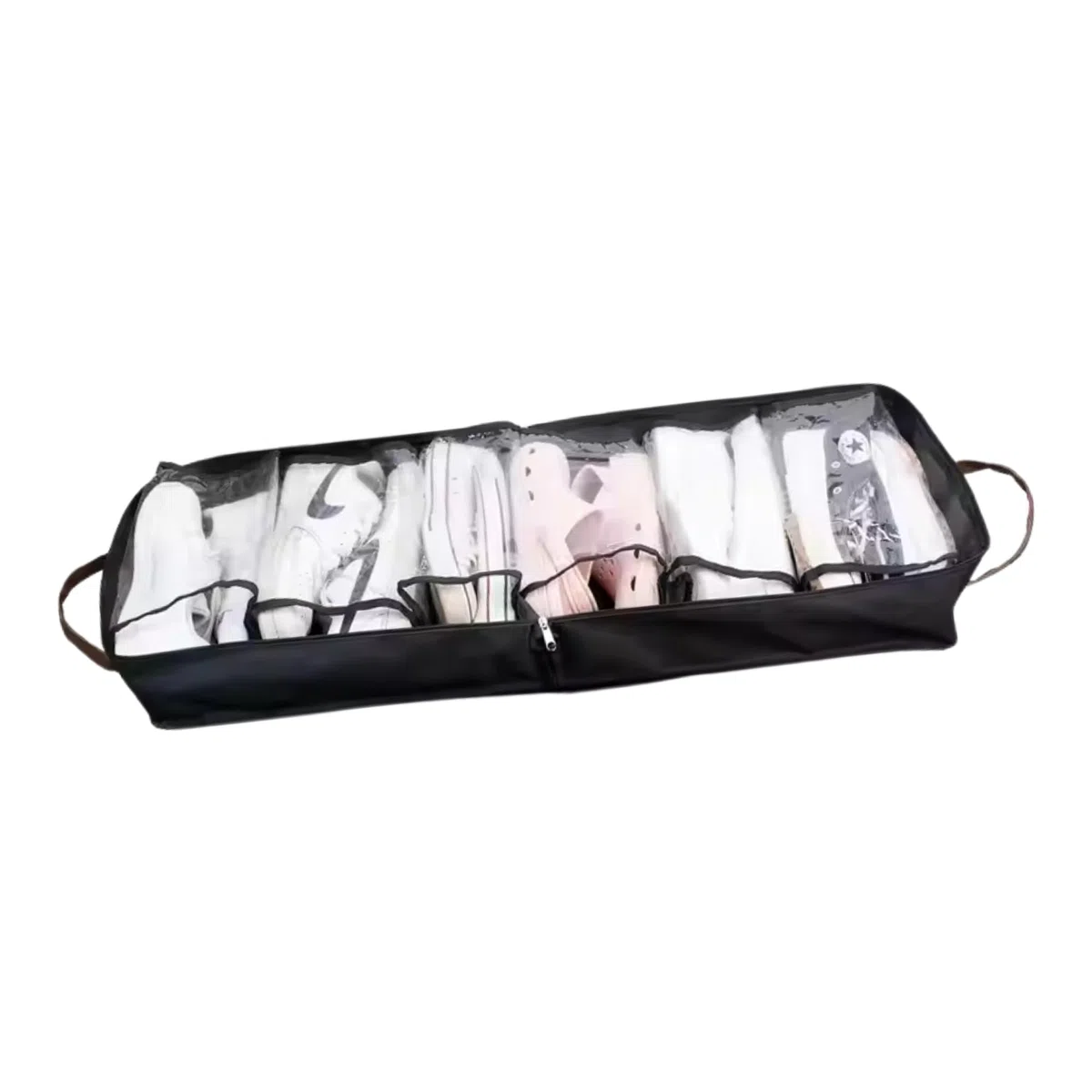 Borsa porta scarpe da viaggio portatile, compatta e pieghevole, per un massimo di 6 paia di scarpe, ideale per viaggiare e tenere in ordine le scarpe, facile da trasportare e riporre, design in