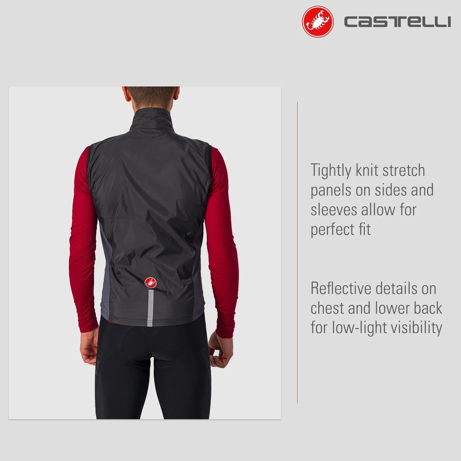 CASTELLI Gilet sportivo da uomo Squadra Stretch Vest (confezione da 1)