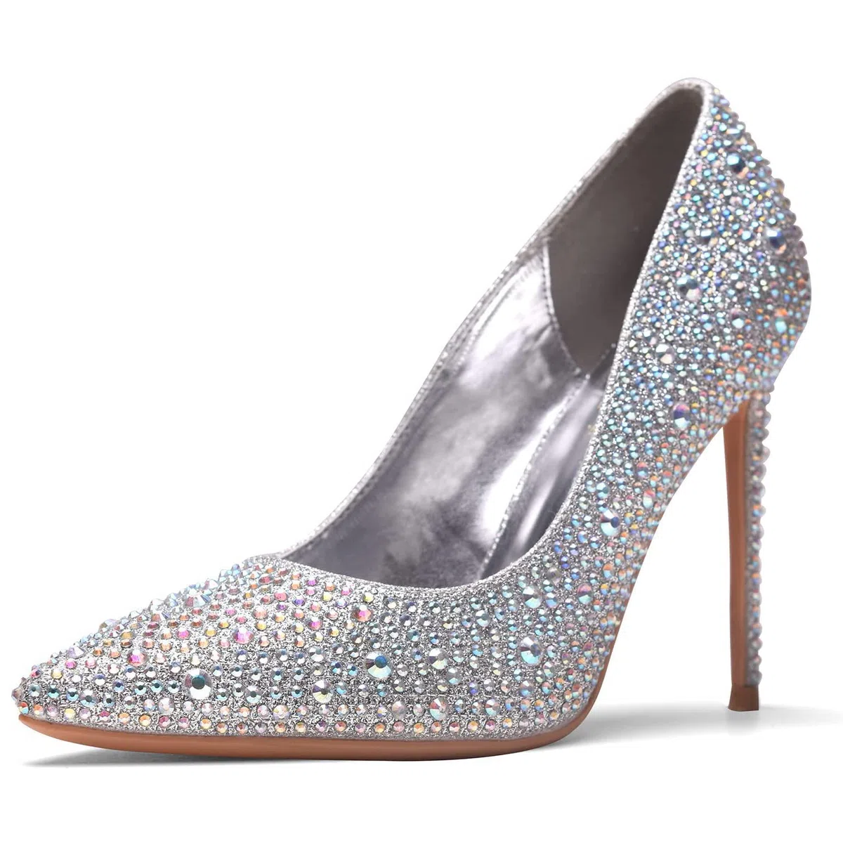 GENSHUO Scarpe Decolte Donna con Tacco a Spillo da 10 cm,Sexy Alto Tacco a Punta per Feste,Balli di Fine Anno,Matrimonio con Tacco a Spillo
