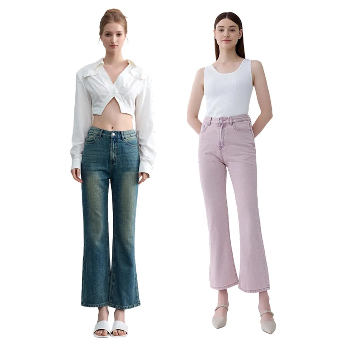 Jeans da donna Flared nero, in denim, pantaloni cargo Baggy Y2K, per il tempo libero, con tasche a vita alta, Y2K, per adolescenti, ragazze, da lavoro, stile bootcut