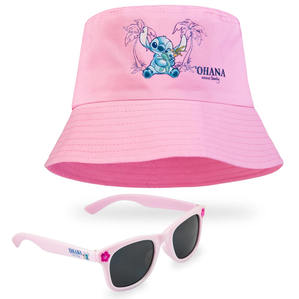 Disney Stitch Cappello da Pescatore Morbido e UV400 Occhiali da Sole Bambina Set