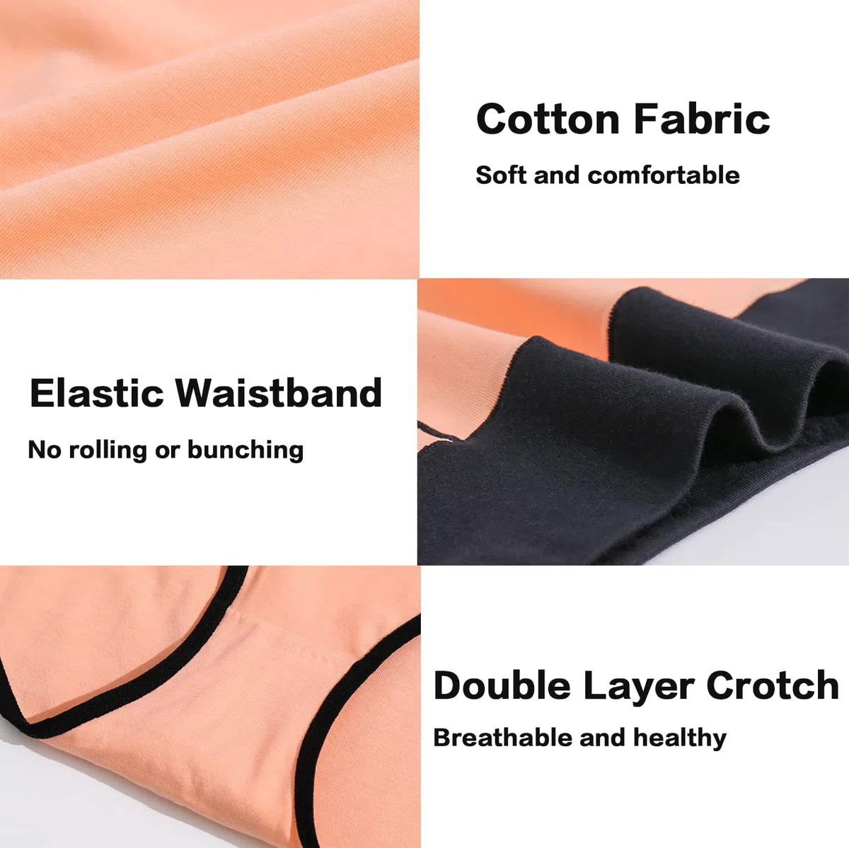 Biancheria intima da donna in cotone a vita alta, slip elasticizzati a copertura completa, mutandine morbide per taglie forti, biancheria intima per controllo della pancia, confezione da 5