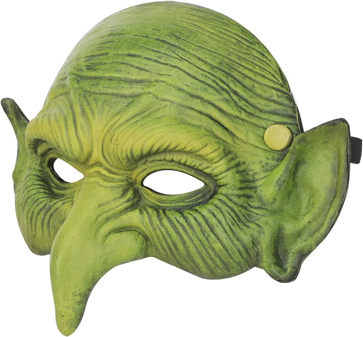Maschera da goblin verde da strega e goblin, in schiuma di poliuretano, per donne e ragazze, per Halloween, cosplay, carnevale e feste