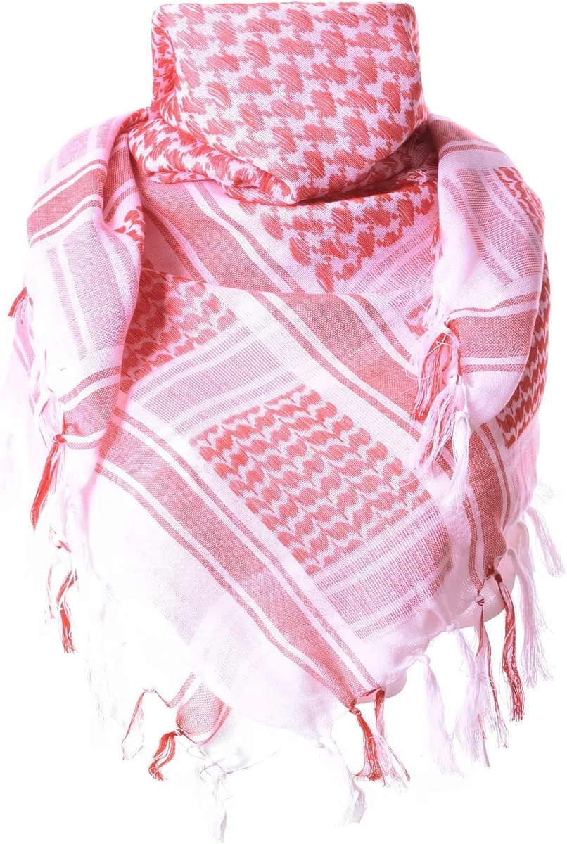 Sciarpa grande shemagh militare araba sciarpa tattica desertica 110 x 110 cm, 100% cotone, per uomini e donne