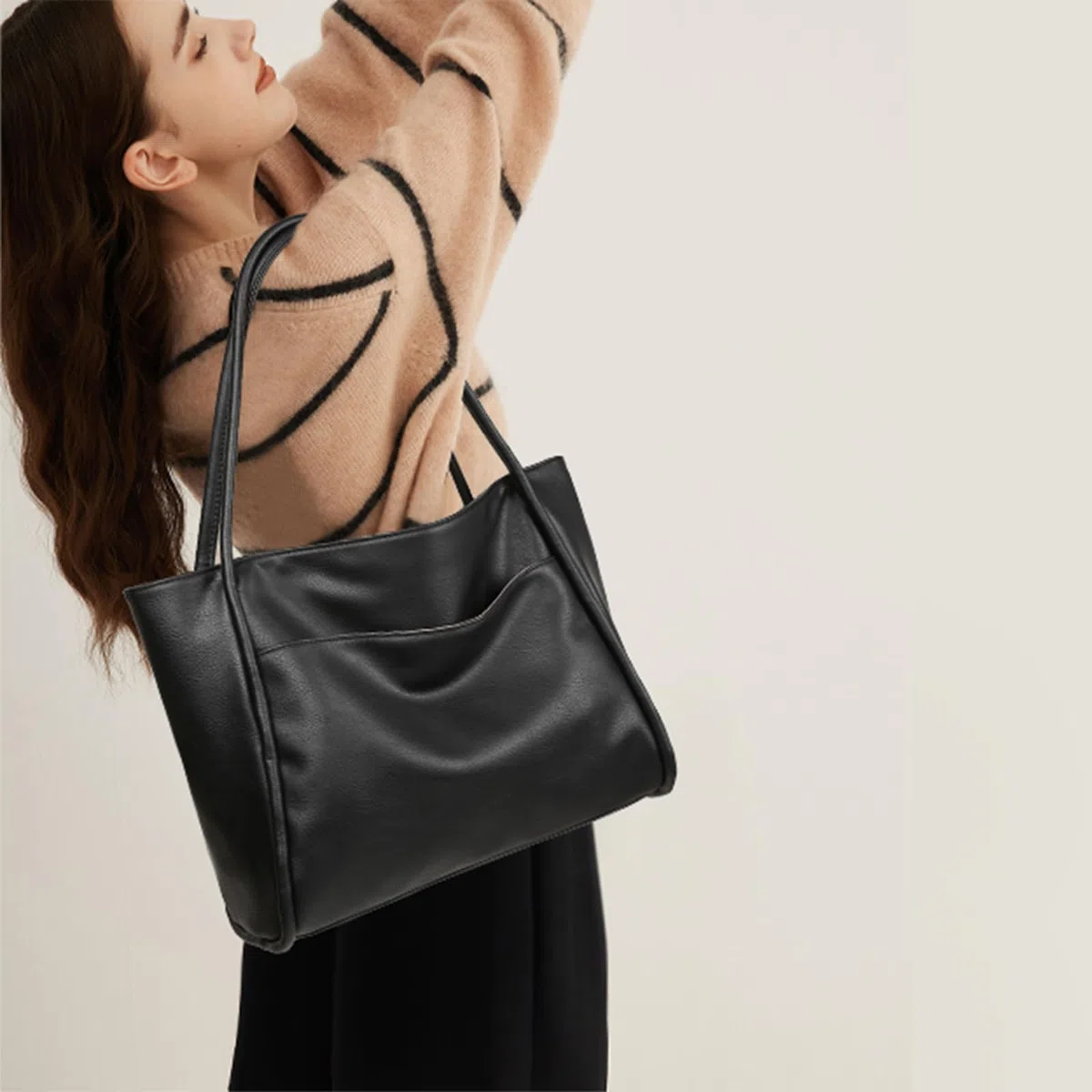 GAEKEAO Borse Tote Donna, Borse a Spalla Tracolla Donne Grande, Vegana Borse a Mano Con Cerniera e Tasca Interna per Lavoro, Scuola, Shopping, Viaggio