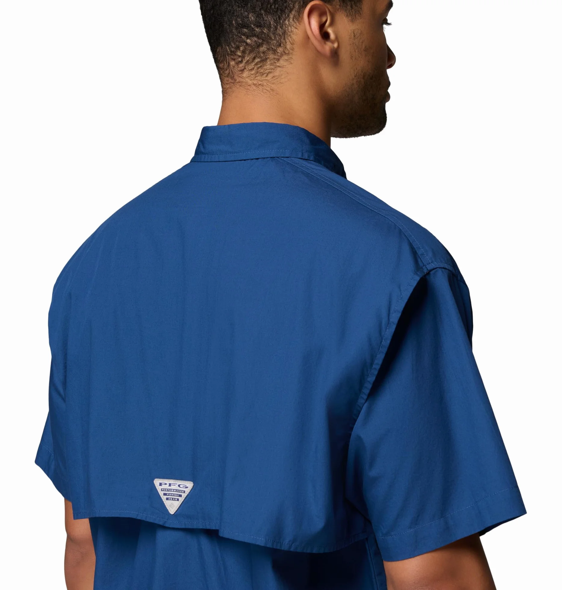 Columbia, Camicia da Pesca a Maniche Corte PFG Bonehead da Uomo, 100% Cotone, Carbonio, M