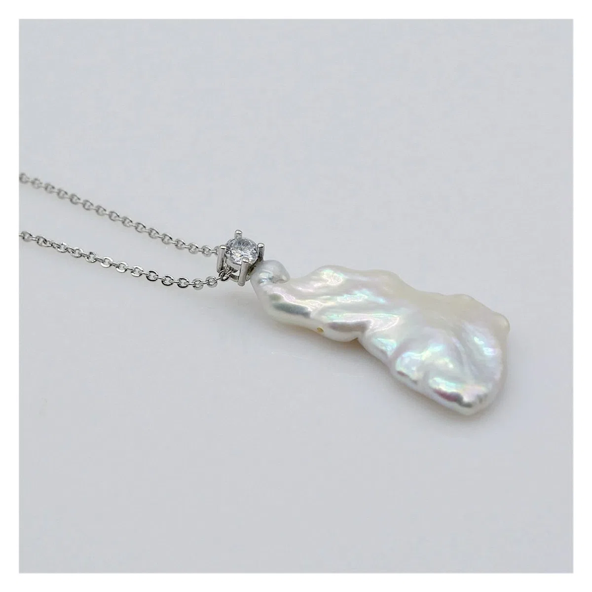 Collane barocche di moda Perle d'acqua dolce naturali Forma irregolare Pendenti di collana in argento 925 Gioielli da donna Regali di moda soddisfare Collane da donna
