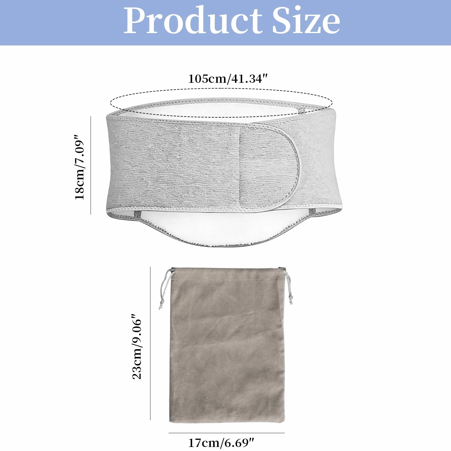 Fascia Lombare, Fascia Schiena Lombare in Peluche con Borsa Portaoggetti, Scalda Pancia Donna Uomo, Cintura Termica Invernale Ispessita, Cintura Riscaldante Addominale, Protezione Dal Freddo, Grigio