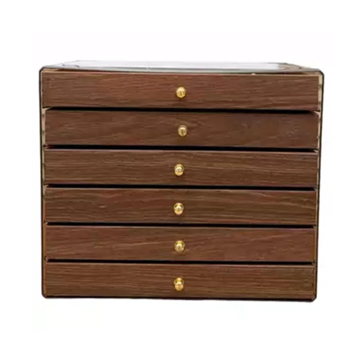 Porta Gioielli Scatola Gioielli Organizer Multilivello Contenitore Gioielli Cassettiera Coperchio Trasparente Realizzato in Legno E Velluto Morbido